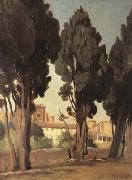 Jean Baptiste Camille  Corot Villeneuve-les-Avignon (mk11) oil on canvas